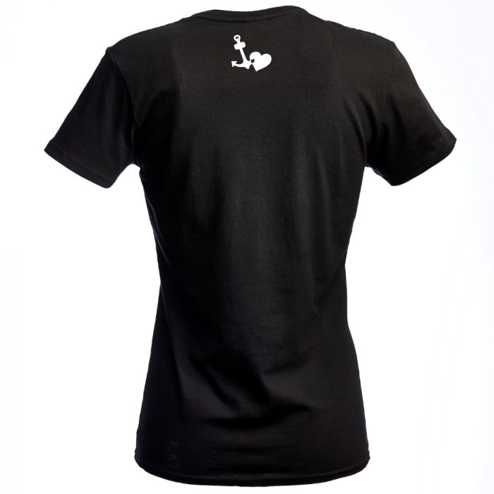 Damen T-Shirt „Hafenbar" schwarz – Bild 2