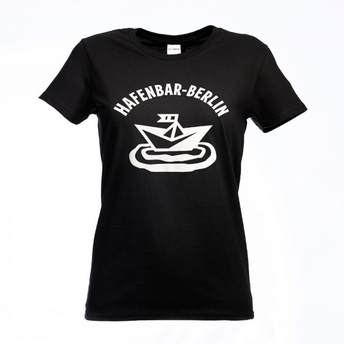 Damen T-Shirt „Hafenbar" schwarz