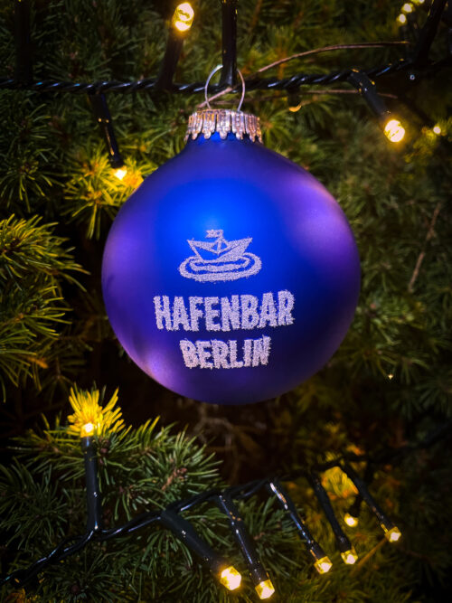 Hafenbar Weihnachtsbaumkugel blau