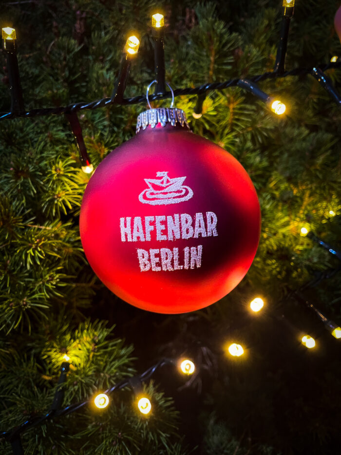 Hafenbar Weihnachtsbaumkugel rot