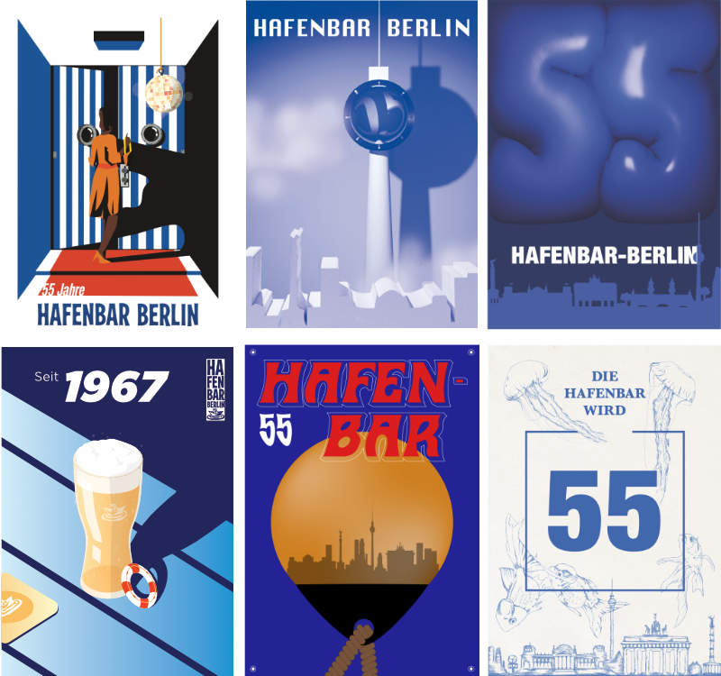 55 Jahre Hafenbar Poster Collage