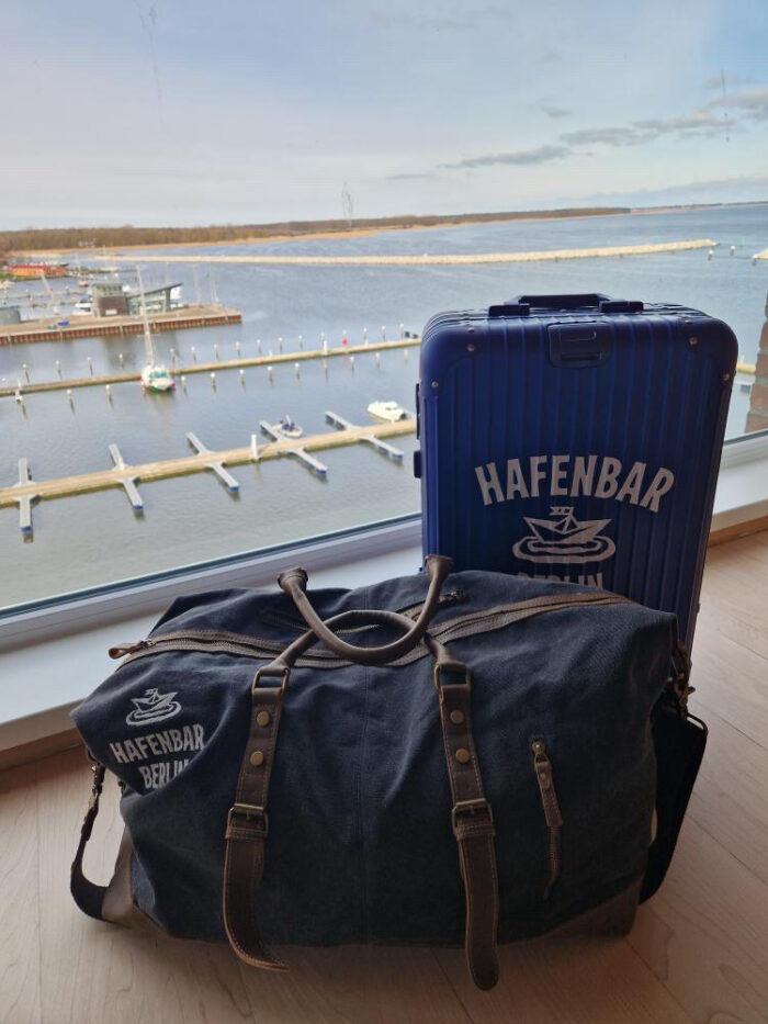 Hafenbar Koffer mit Tasche Handgepäck